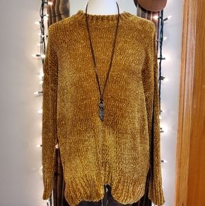 Philosophy golden chunky sweater size large